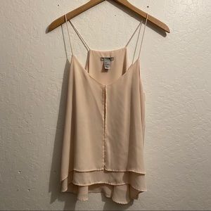 Light Pink Spaghetti Strap Flowy Top